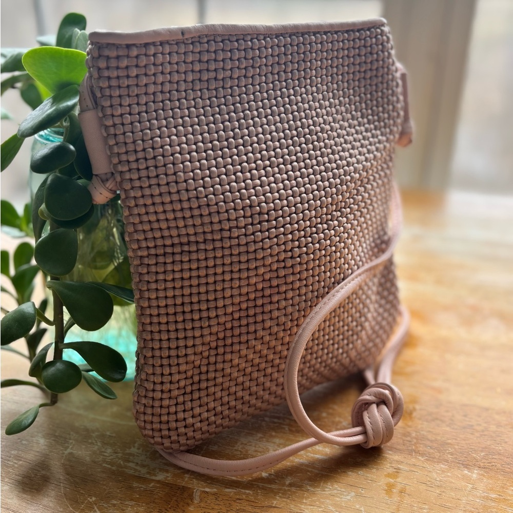 Sharif Woven Brown Crossbody Bag with Gold Accent NEW! - Picture 3 of 8